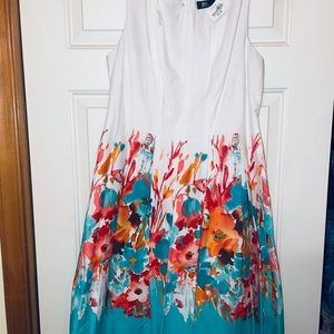 Brand new white swooping neckline